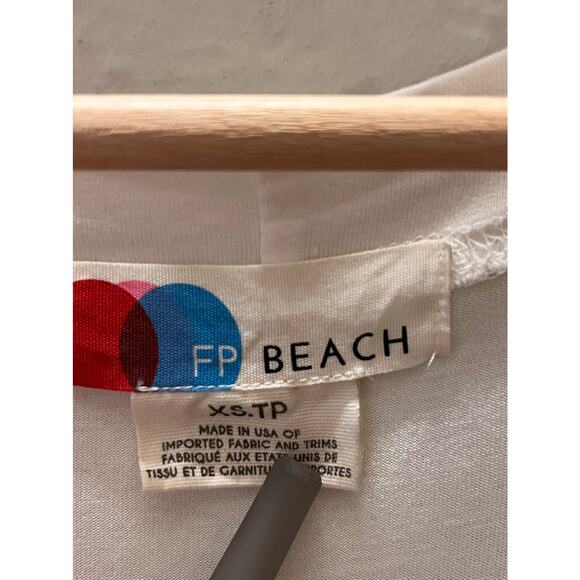 Free People FP Beach Ivory Wide Leg Jumpsuit Boho Flowy Lounge XS Cottagecore - Picture 5 of 8